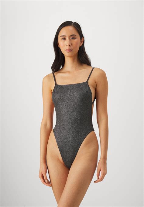 Calvin Klein Swimwear ONE PIECE SQUARE NECKLINE - Plavky - black