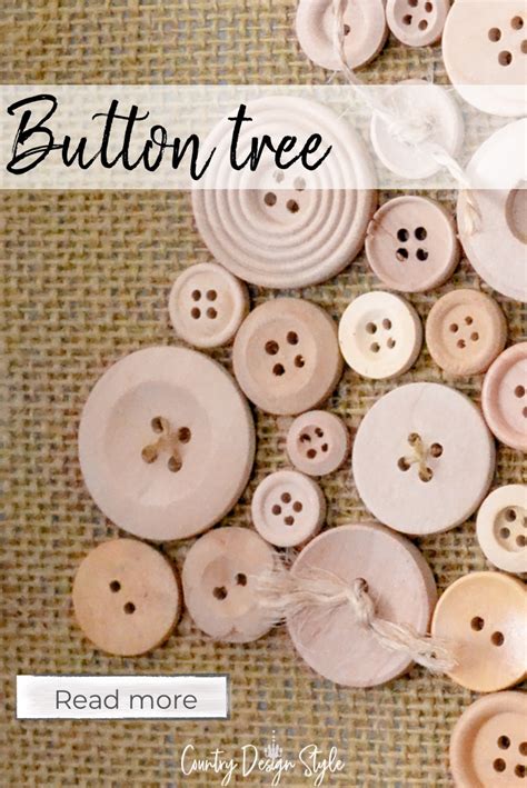autumn button tree country design style