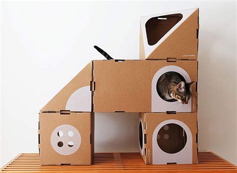 Уютный домик для кота из картонной коробки - COLLECTION-DESIGN.RU