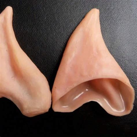 2-Piece Realistic Ear Tips Prosthetic Costume Set - Detailed Plastic ...