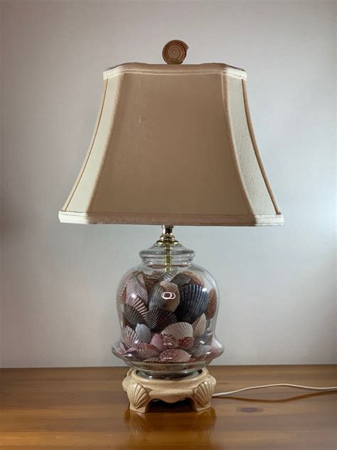 Vintage Lamp, Seashells, Glass, Boudoir Table Lamp - Etsy