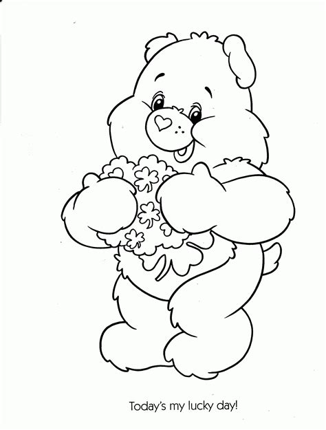 Good Luck Bear Coloring Pages - Coloring Home