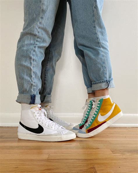 Wearing Nike Blazers High
