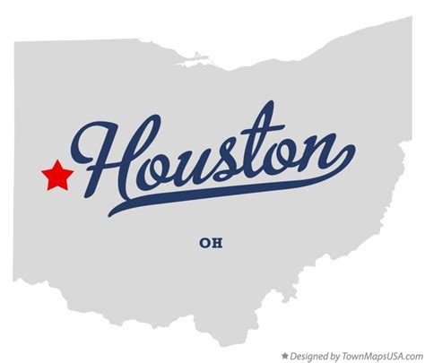 Map of Houston, OH, Ohio