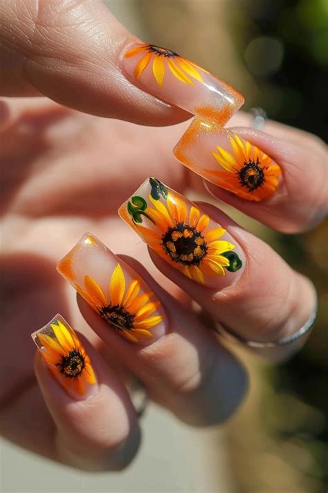 25 Sunflower Nail Art Designs That Will Brighten Your Day