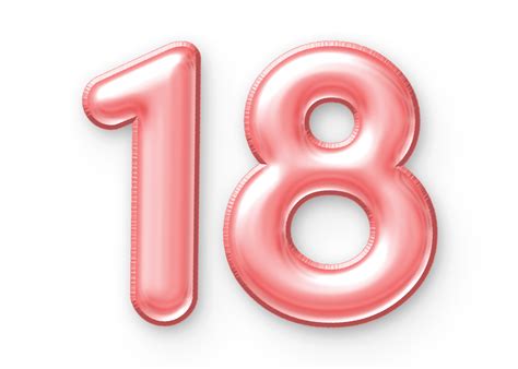 numero globo rosado  png