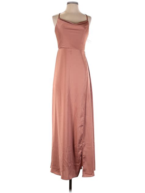 Azazie Solid Blush Brown Cocktail Dress Size 6 - 71% off | ThredUp