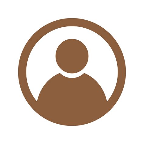 eps brown vector user icon  logo  simple flat trendy modern style
