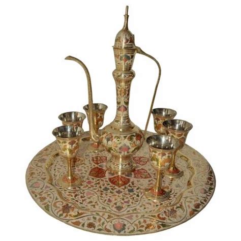 SNG Multicolor Brass Surai Set With Flower Design, | ID: 4110794762