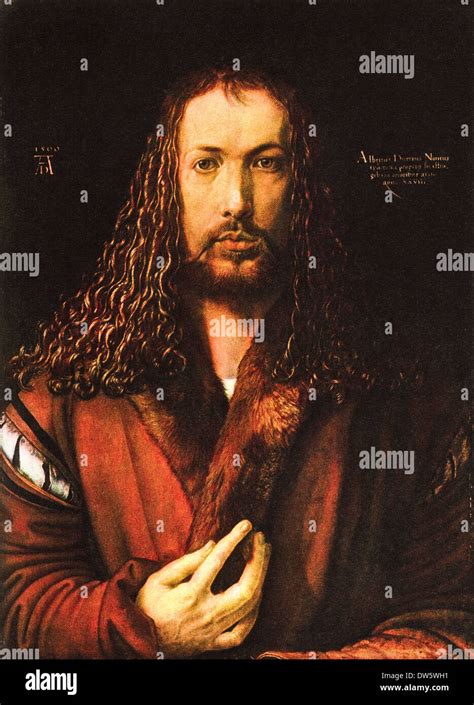 Self Portrait oil on wood by Albrecht Durer circa 1500 German artist ...