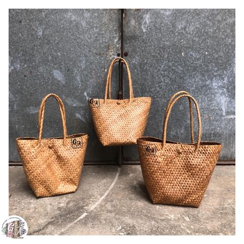 buri hand bag purse hand  tatak pinoy natural materila shopee