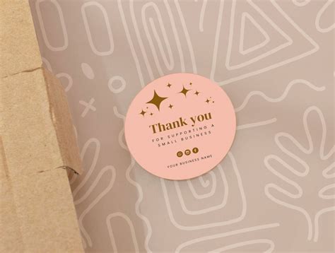 Printable Business Thank You Stickers Custom Branded - Etsy