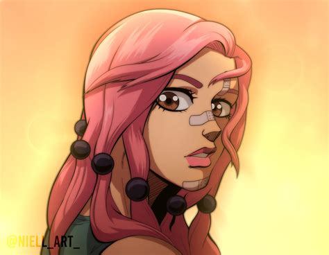 i drew my favourite jojolion panel :D (tried to do an anime style and ...