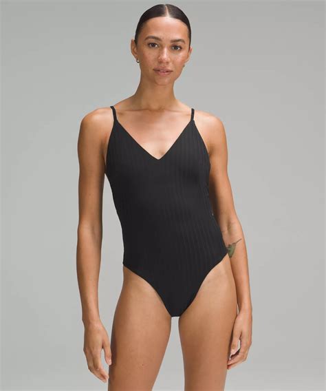 V-Neck Ribbed One-Piece Swimsuit | Swimwear | Lululemon DE