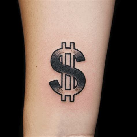 money sign tattoo ideas  symbolize wealth  success