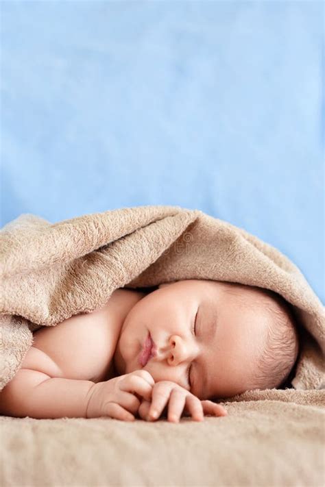 Sleeping newborn boy stock image. Image of small, little - 104182813