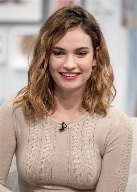 LILY JAMES at Lorraine TV Show in London 02/01/2016 – HawtCelebs