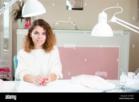 manicure  pedicure salon  beauty studio interior stock photo alamy