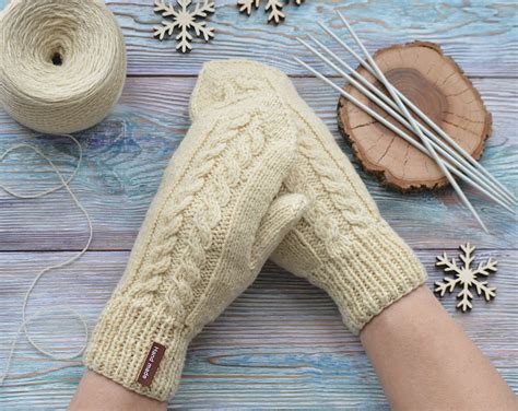 MITTEN PATTERN. Knitting Pattern. PDF Seamless Mittens Pattern. Cable ...
