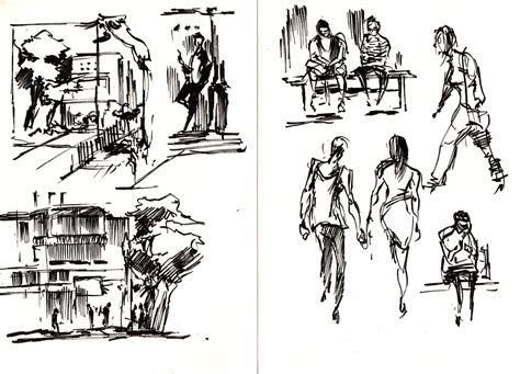 Architecture Sketch People at PaintingValley.com | Explore collection ...