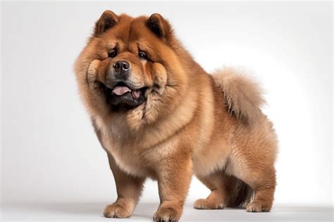 Premium AI Image | Cute chow chow dog in studio created with generative AI
