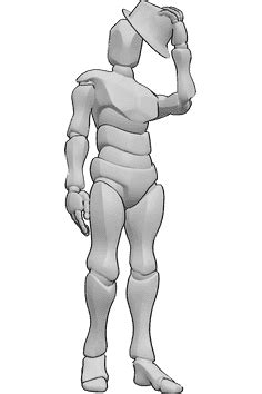 Hat Drawing References - Adjusting fedora hat pose | PoseMy.Art