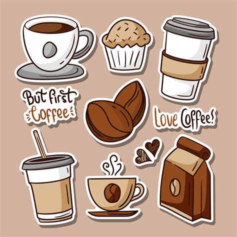 coffee journal sticker  vector art  vecteezy
