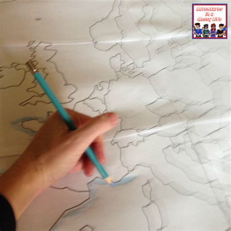 How to make a wall map for your homeschool - Adventures in a Messy Life