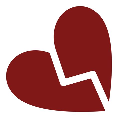 Shattered heart icon - emotional distress and breakup symbol 57130795