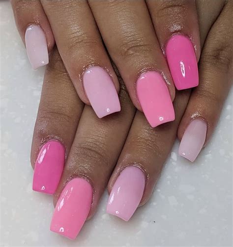 Pink Gradient Nails | Gradient nails, Yellow nails design, Pink chrome ...