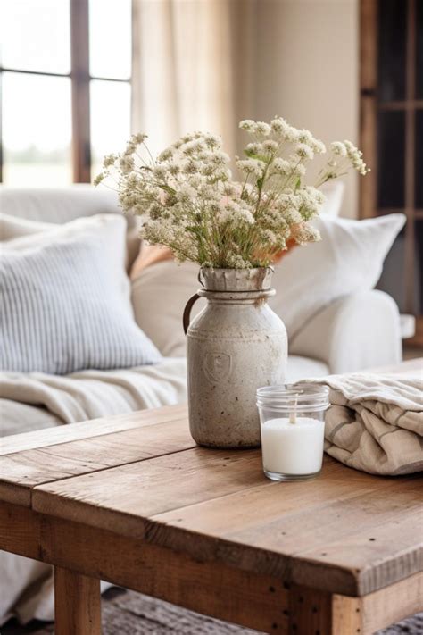 40 Rustic Farmhouse Coffee Table Decor Ideas