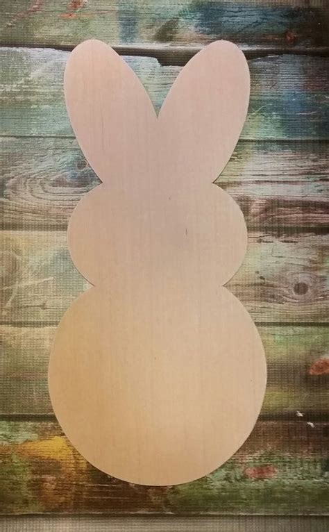 PEEPS BUNNY Wooden Cutout Unfinished- Wooden Blanks, Wooden Shapes ...
