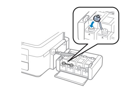 Сброс уровня чернил Epson L100/110, L200/210, L300/350/355, L800