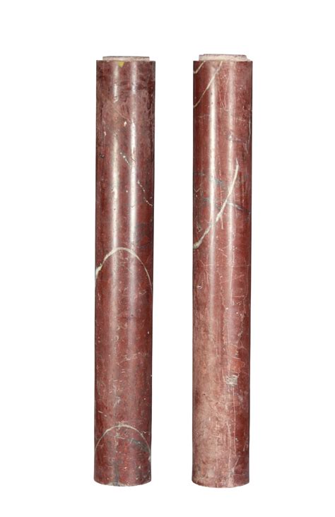 pair antique columns  marble  antique fireplace bank