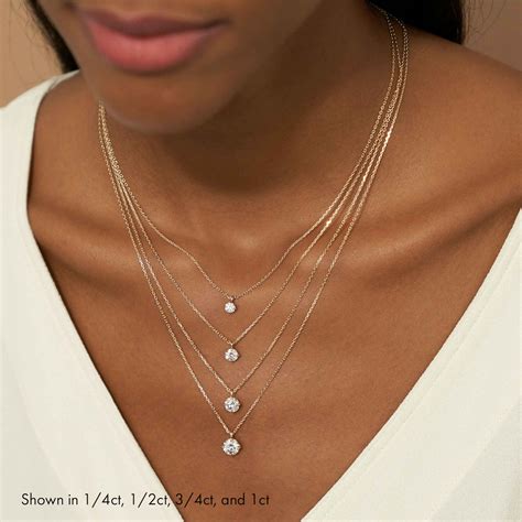 Solitaire Pendant Necklace | VRAI Created Diamonds