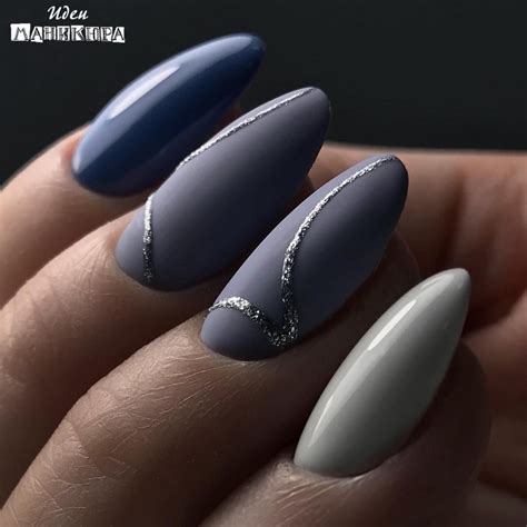 Маникюр - дизайн ногтей | VK | Nails, Silver nails, Metallic nail polish