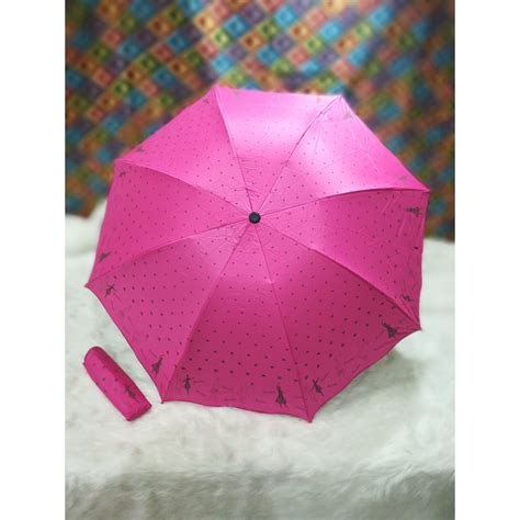 ร่มพับ 3 ตอน (ลายคนเต้นรำ) ยูวีดำมีลายด้านใน | Shopee Thailand