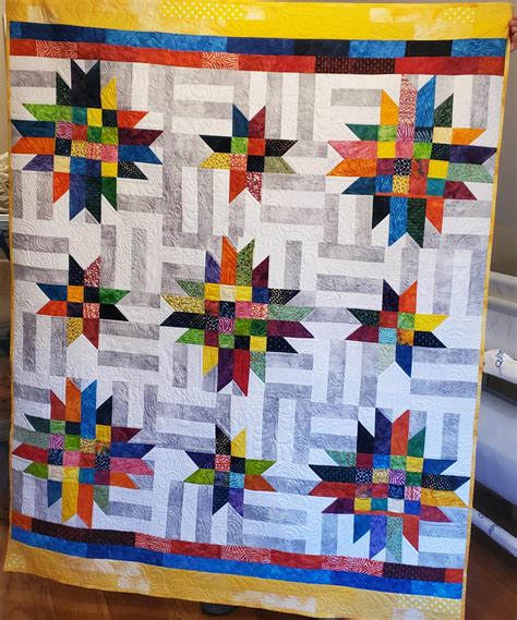 Colombian Stars Quilt Pattern: Beginner Friendly 2.5" Strip Quilt - Etsy