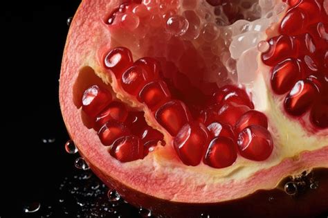 Premium AI Image | Macro photo of a peeled pomegranate