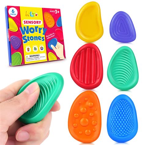 Amazon.com: Fidget Toys Sensory Stone for Kids: 6 Pack Textured Soft