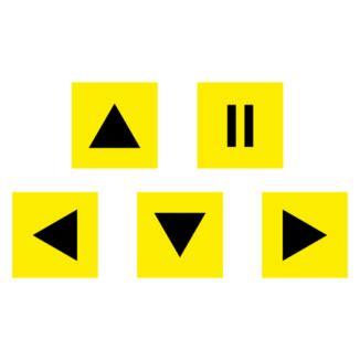 Gamer Keys Yellow Micro Stickers - Just Stickers : Just Stickers
