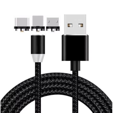 Магнитный кабель 3 в 1 Type-c Lightning MicroUSB X-Cable Metal magnetic ...