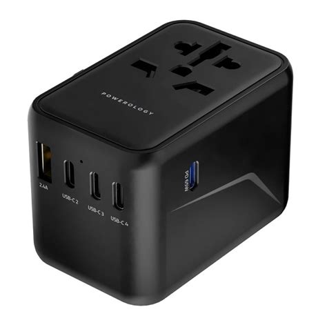 Universal Multi-Port Travel Adapter PD 65W ( 4X Type-C / 1X USB-A Ports ...