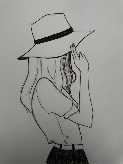 Pencil sketch drawing ideas for girls easy - verydan
