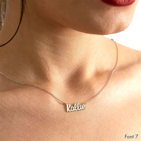 14k Solid Gold Custom Name Necklace Personalized Name | Etsy