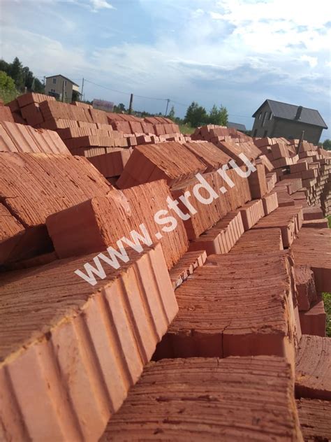 Кирпич строительный полнотелый Красный рифленый 250*120*65мм М150кг/см2 ...