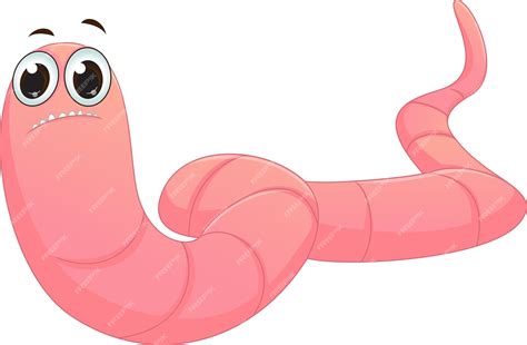 premium vector cute worm cartoon