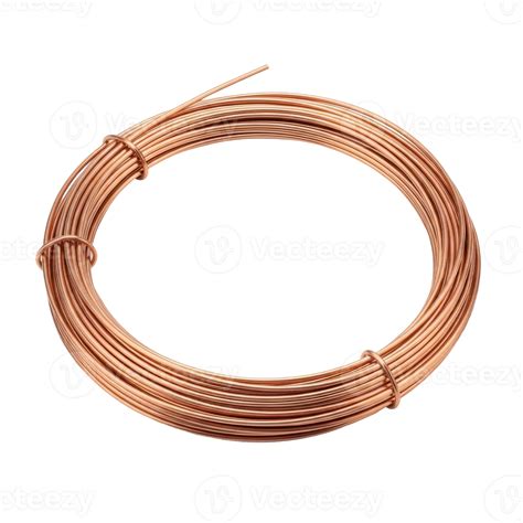 A neatly wound coil of bright, shiny copper wire, essential for