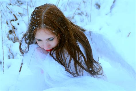 Free Images : snow, winter, girl, white, portrait, model, blue, lady