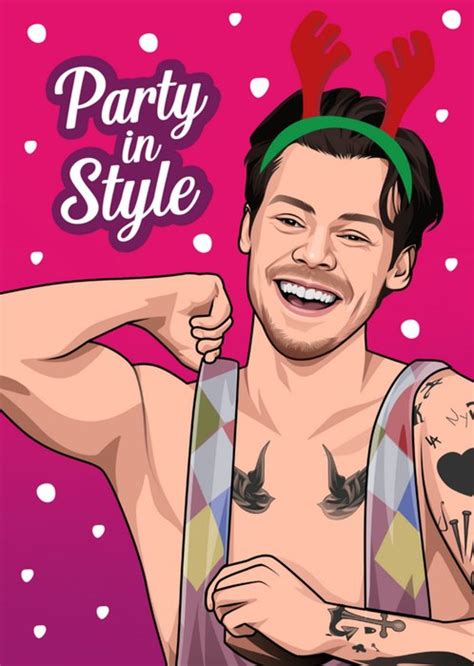 Funny Pun Topical Party In Style Illustration Christmas Card | Moonpig
